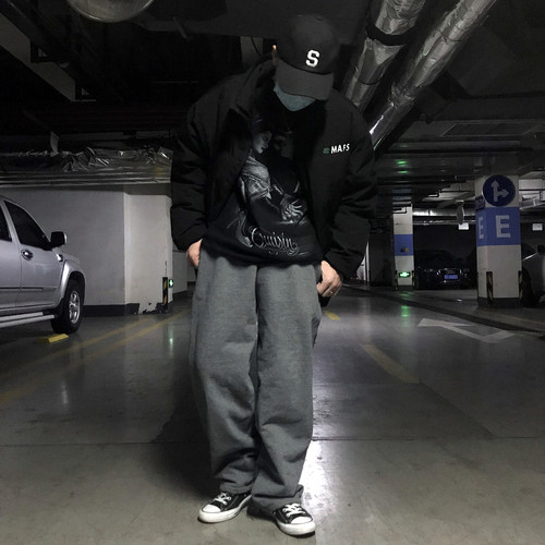 街头嘻哈肥大运动裤加厚卫裤