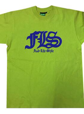 bboy宽松大码街头old school重磅hiphop西海岸美式小领口短袖T恤