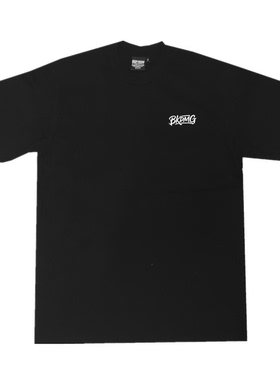 bboy 300克 重磅嘻哈old school复古hiphop西海岸简约小领口短袖