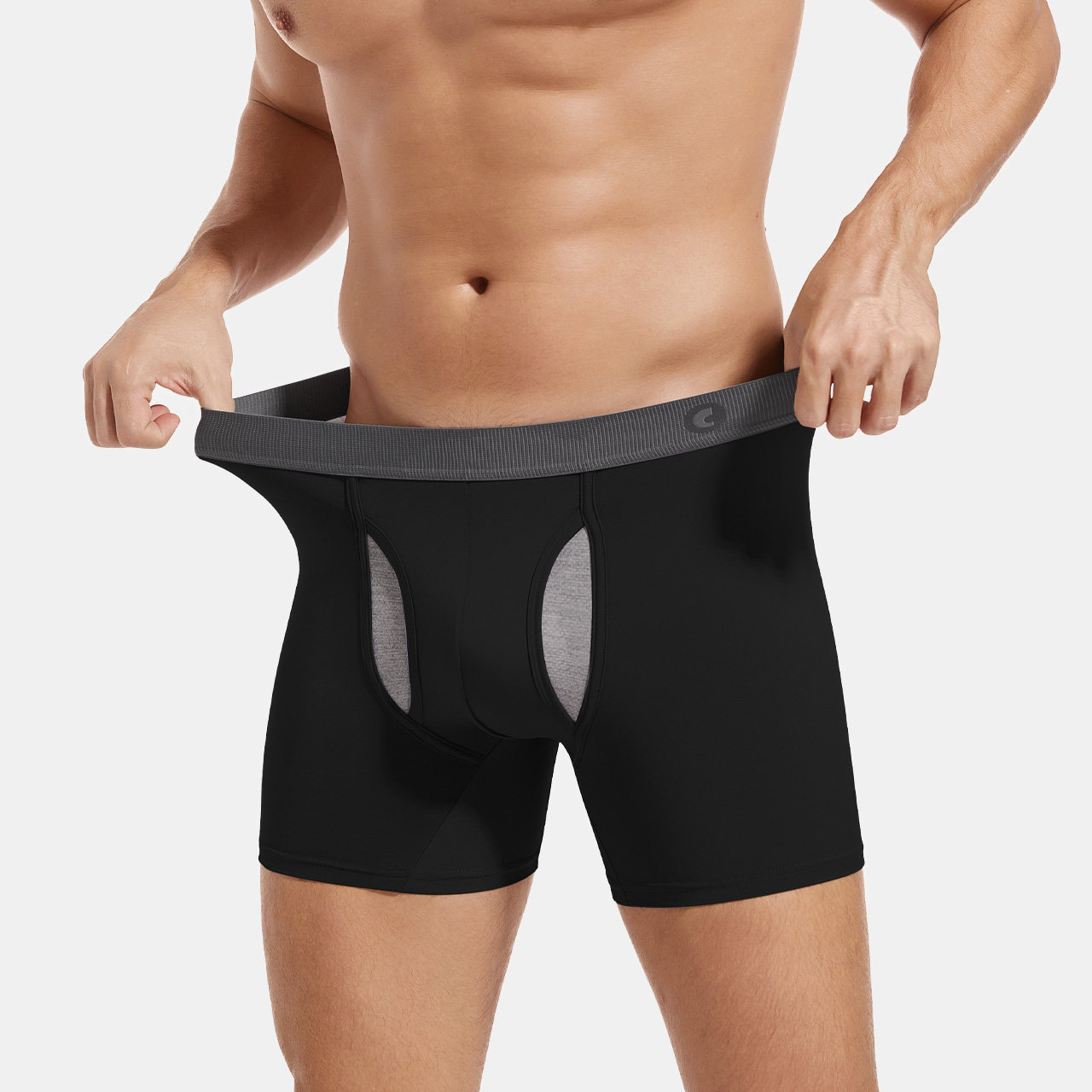 男士运动内裤速干跑步训练健身加长防磨腿四角透气短裤男生