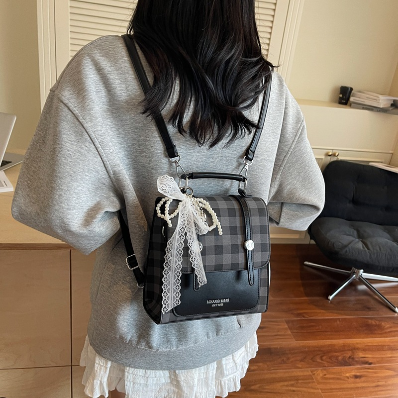 简约双肩包女手提包韩版休闲外出旅行包2025夏季新款小众设计