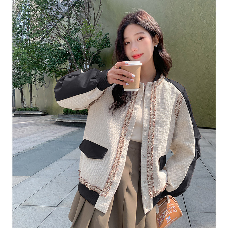 现货M507P145K1982024春装新款棒球服小香风外套女,女装短外套,浙宝088