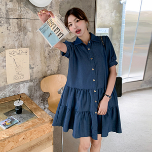天丝牛仔连衣裙女夏2025新款时尚休闲复古宽松显瘦薄款小个子裙子图片