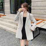 今年流行灰色西装外套女春秋2025新款高级感气质名媛宽松休闲西服，女装西装，浙宝088