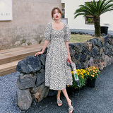 出货M535P105K1582024夏装长款松紧腰碎花连衣裙，女装连衣裙，浙宝088