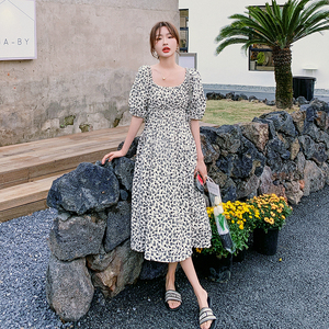 出货 M535P105K158 2024夏装长款松紧腰碎花连衣裙图片
