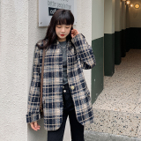 现货X879P120K1882022冬装新款格子毛呢小西装外套，女装毛呢外套，浙宝088