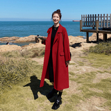 现货M231P260K398冬装新款中长款双面毛呢外套羊毛大衣3色，女装毛呢外套，浙宝088