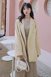 淡黄色小西装外套女春秋2025年新款春装气质休闲时尚双排扣西服潮，女装西装，浙宝088