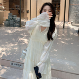 现货M637P115K1682024春秋装长款高品质中长款连衣裙，女装连衣裙，浙宝088