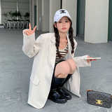 黑色小个子休闲西装外套女2024秋季新款今年流行高级感职业小西服，女装西装，浙宝088