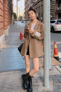 现货X950P110K1682021春装新款小西装外套女,女明星服装搭配解读图片