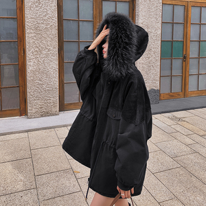 现货 X901P185K268  2021冬装新款羊羔毛派克服外套大衣4色主推图片