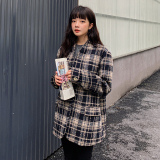 现货X879P120K1882022冬装新款格子毛呢小西装外套，女装毛呢外套，浙宝088