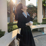 出货M387P120K1782024春秋装新款假两件撞色连衣裙，女装连衣裙，浙宝088