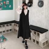 现货M157P115K1682024春秋装新款假两件拼接撞色连衣裙，女装连衣裙，浙宝088
