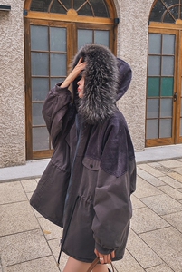 现货 X901P185K268 2021冬装新款羊羔毛派克服外套大衣4色主推图片