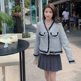 现货M510P135K1882024春装新款小香风牛仔拼接单排扣外套女，女装短外套，浙宝088