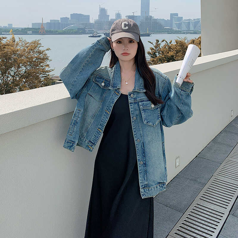 现货M652P145K1982024春秋装新款不规则牛仔外套女,女装短外套,浙宝088