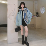 M022P180K2782022冬装新款小香风撞色拼接羊羔毛短外套，女装皮草，浙宝088