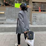 出货M375P120K178春装新款撞色拼接不规则西装外套女，女装西装，浙宝088
