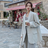 高级感超好看西装外套女春秋2025新款休闲宽松廓形炸街薄款小西服，女装西装，浙宝088