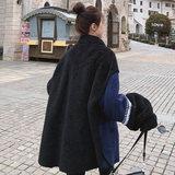 M020P180K278出货中2022冬装新款撞色小香风织带拼接羊羔毛短外套，女装皮草，浙宝088