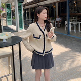 现货M510P135K1882024春装新款小香风牛仔拼接单排扣外套女，女装短外套，浙宝088