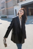 现货X956P120K1782021春装新款PU小西装外套，女装西装，浙宝088