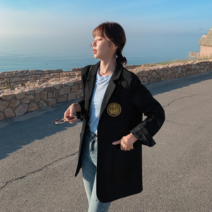 现货 X808 P105 K158 2021春秋装新款胸章学院风小西装外套图片