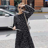 现货M669P105K1582024春秋装长款高品质中长款碎花连衣裙，女装连衣裙，浙宝088