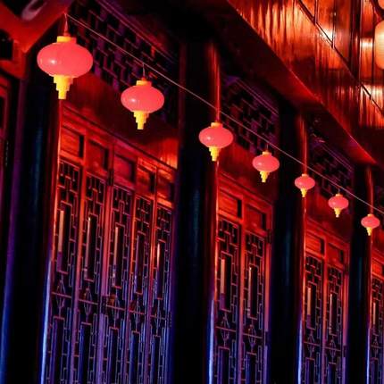 led发光灯笼户外道路景观灯新年春节2025串灯装饰亚克力大红灯笼