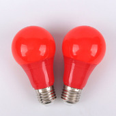 led灯泡e27灯笼球泡大红色灯泡防水节能红灯泡春节室外喜庆节日灯