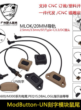 UN刻字模块鼠尾 M300M600系列手电筒SF/2.5/3.5/L3线控开关PEQ15
