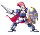 Картонная модель истребителя Bandai LBX WAR Achilles Achilles D9 Odin в сборе со скелетом mini 4