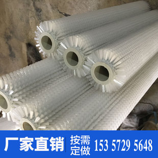 厂家定做工业毛刷辊空心管滚刷除尘清洗尼龙丝刷毛刷轮可拆卸毛刷