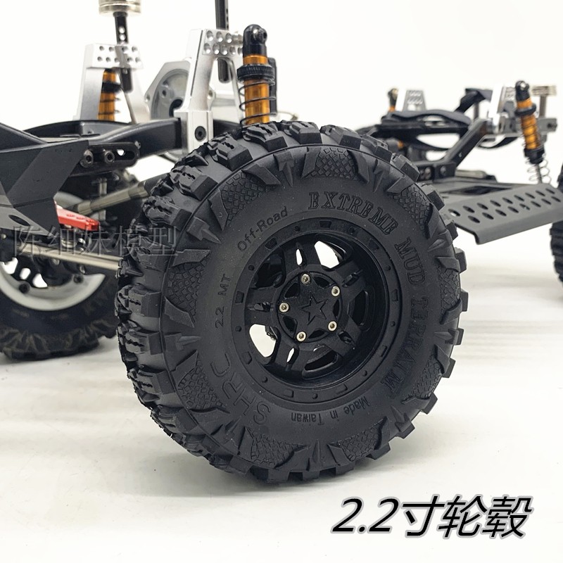 2.2寸塑料轮毂仿真攀爬车120mm橡胶轮皮scx10三代攀爬车 trx4易控