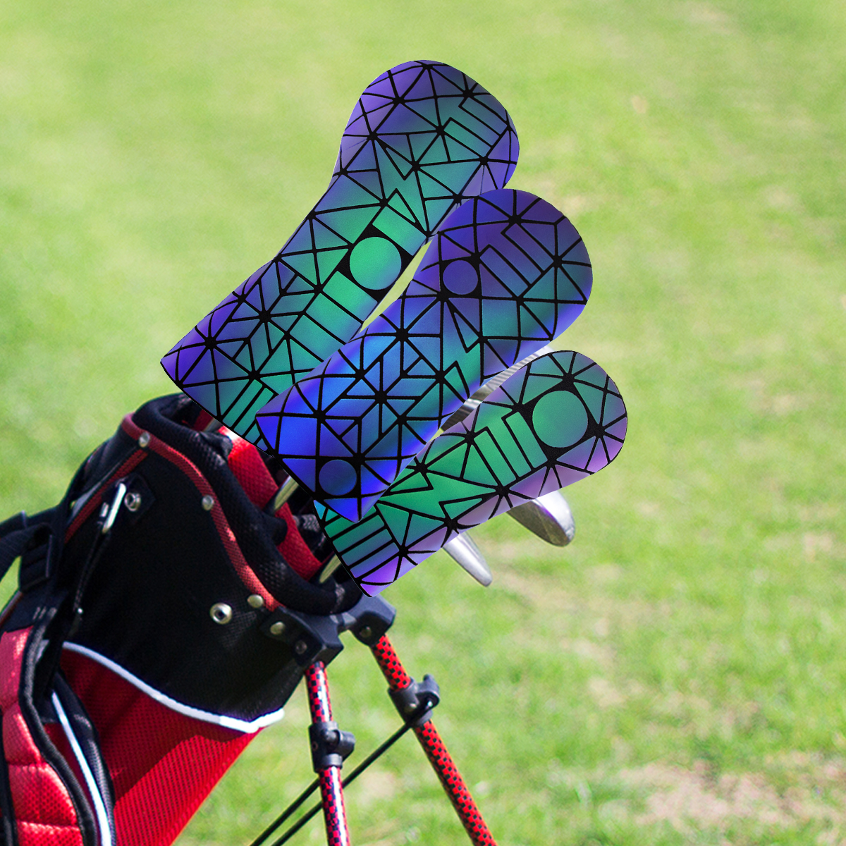 高尔夫球杆木杆保护套炫彩杆头帽套木杆球帽个性球杆套一三五木杆