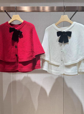 深圳南油厂家直销2026春季新款红色宫廷千金风斗篷外套XSJ1M06C