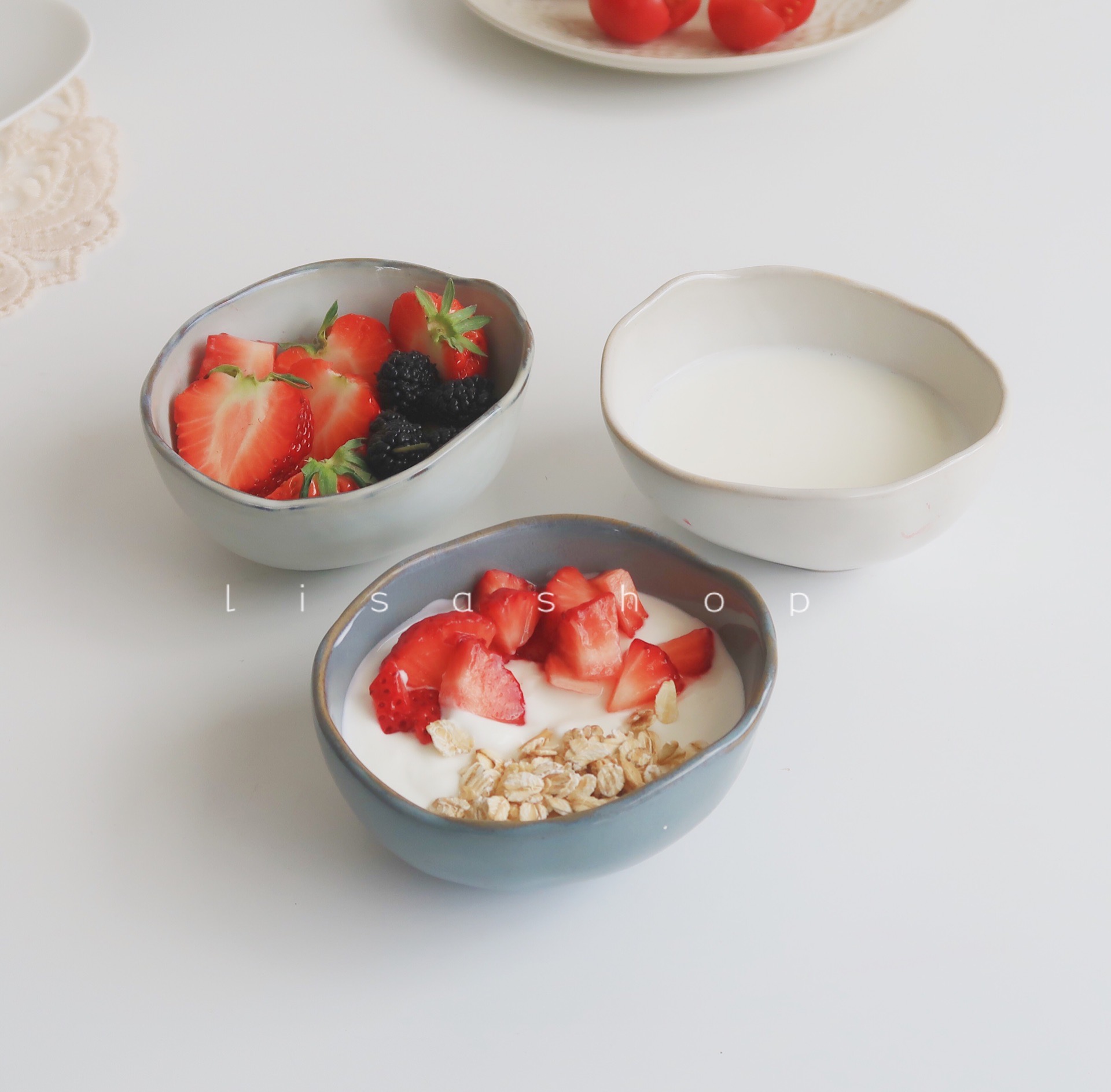 陶瓷不规则甜品冰激凌调料碗