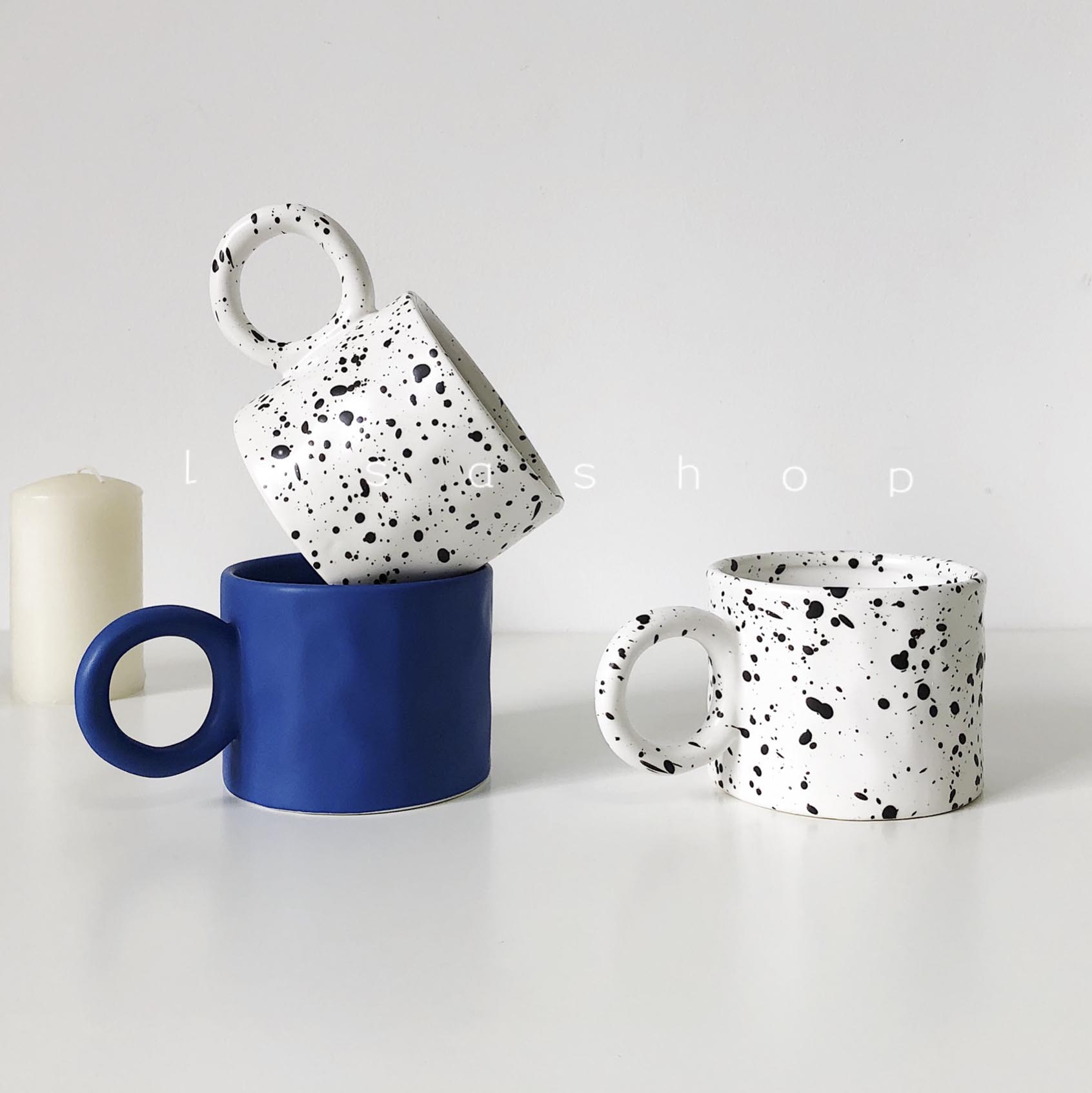 陶瓷lisashop同款质感水杯套装