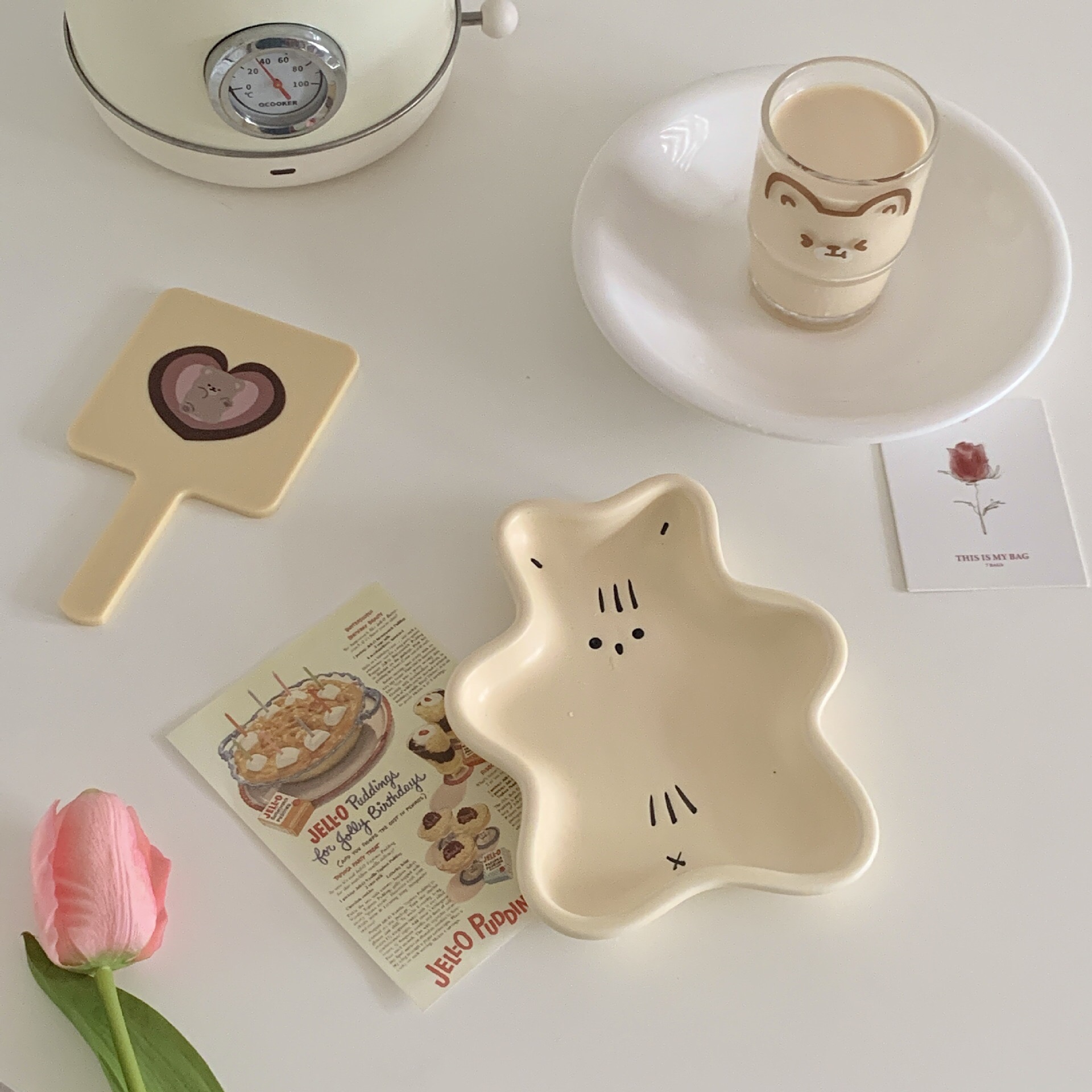 ls卡通小熊陶瓷餐盘日式高温