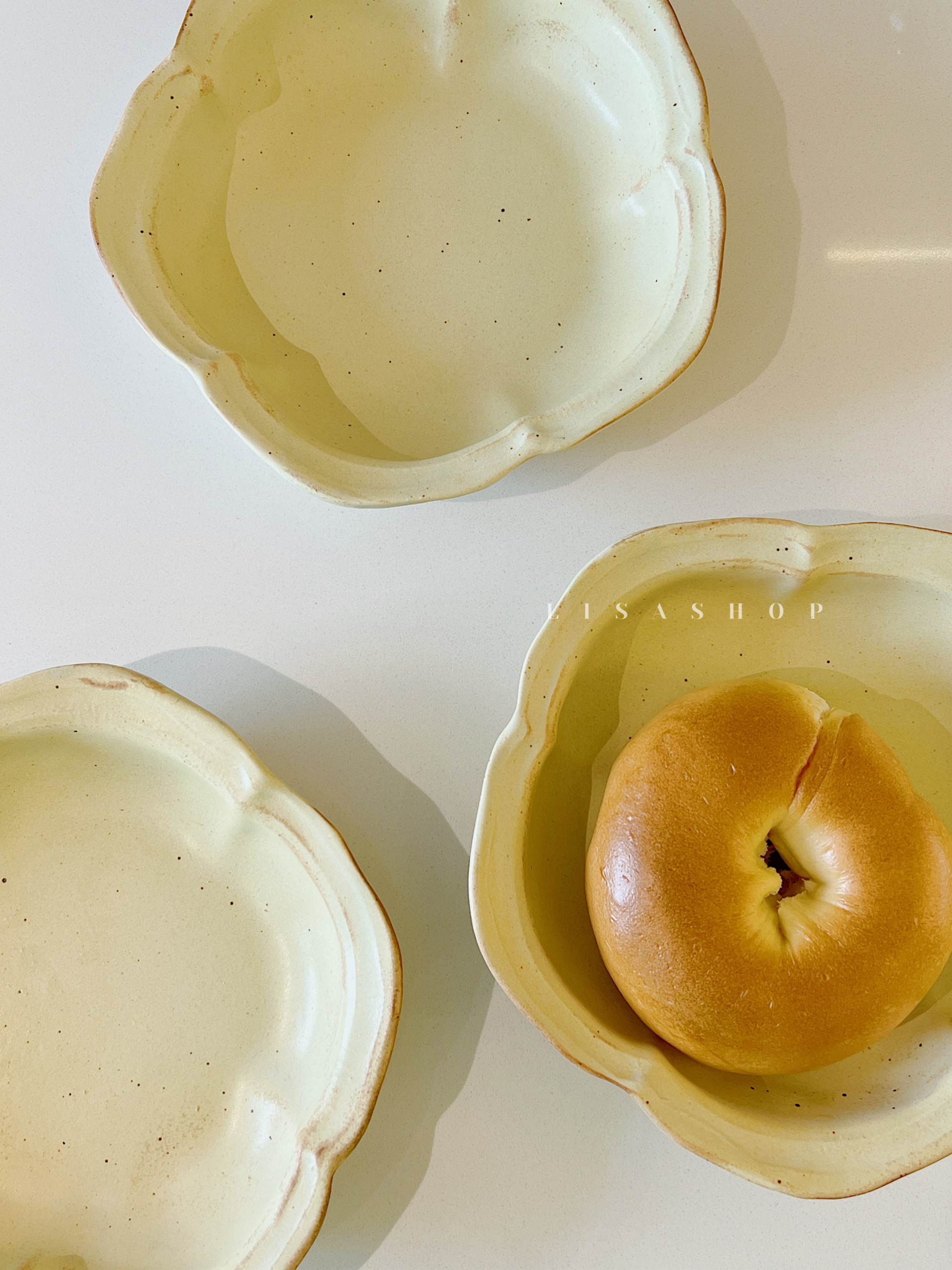 日式花边陶瓷深盘家用