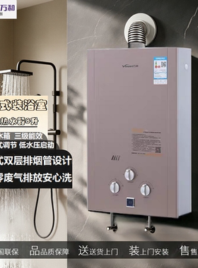 万和JSG16-8C7平衡式燃气热水器天然气8升家用浴室卫生间可安装