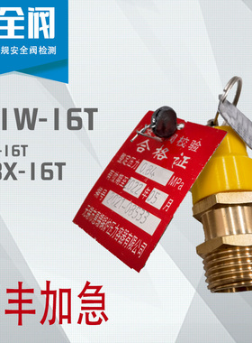 A21W-16T空压机压缩机螺杆机安全阀报告A28X-16T检测铅封合格铭牌