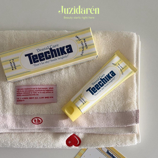 防蛀防口气▲韩国teechika微笑牙膏去黄预防牙结石清新口气含氟