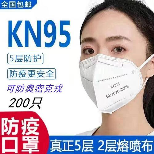 五层熔喷布防病菌N95口罩防尘防
