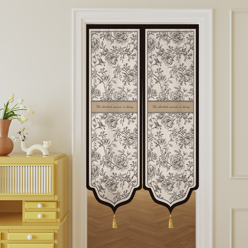 法式异形门帘半帘遮挡隔断帘