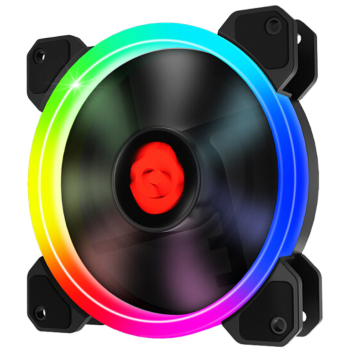 Íæ¼Î¹ââRGB·çÉÈ 12cm»úÏä·çÉÈÆß²Ê±äÉ«¼«¹âÈÕʳRGB¾²Òô»úÏä·çÉÈ