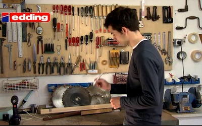 艾迪edding750油漆笔金属不锈钢记号笔补漆笔钢板记号笔线条2-4mm